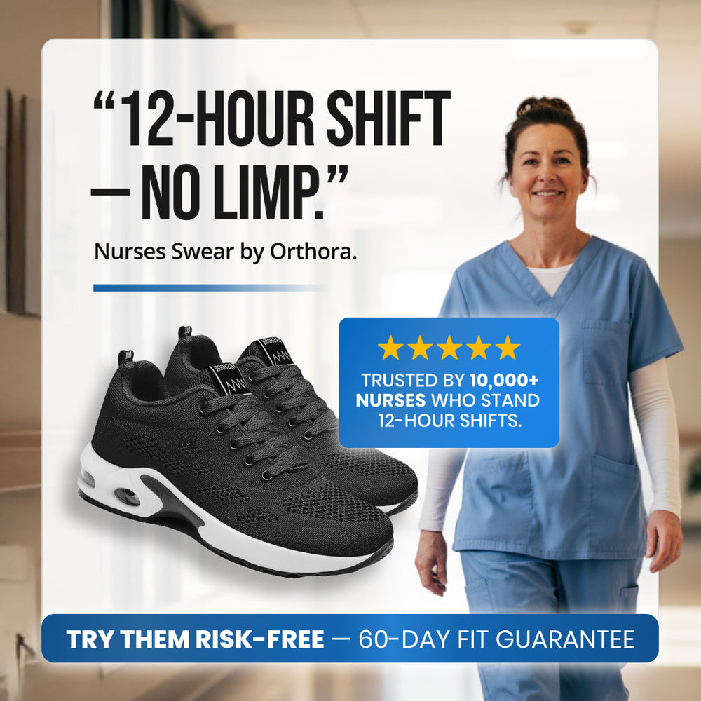 Orthora™ Pro – 12-Hour Comfort Shoes for Heel & Plantar Fasciitis Relief (Unisex) (BOGO)