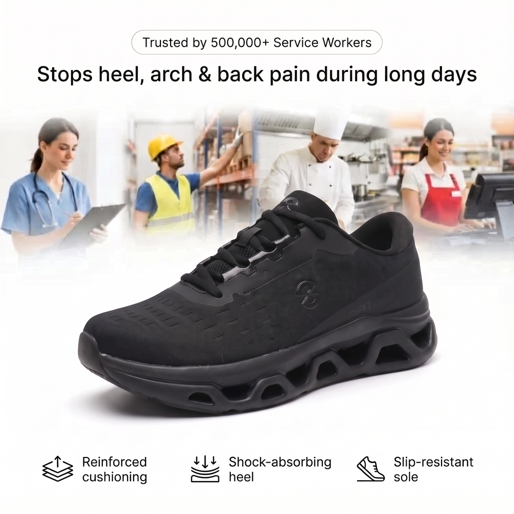 Orthora™ Fly — 12-Hour Shift Shoes for All-Day Foot, Knee & Back Pain Relief (BOGO)