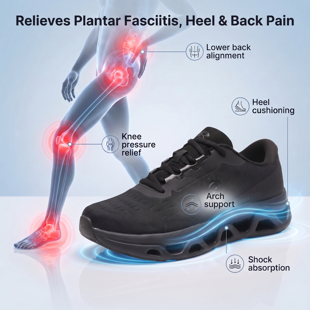Orthora™ Fly — 12-Hour Shift Shoes for All-Day Foot, Knee & Back Pain Relief (BOGO)
