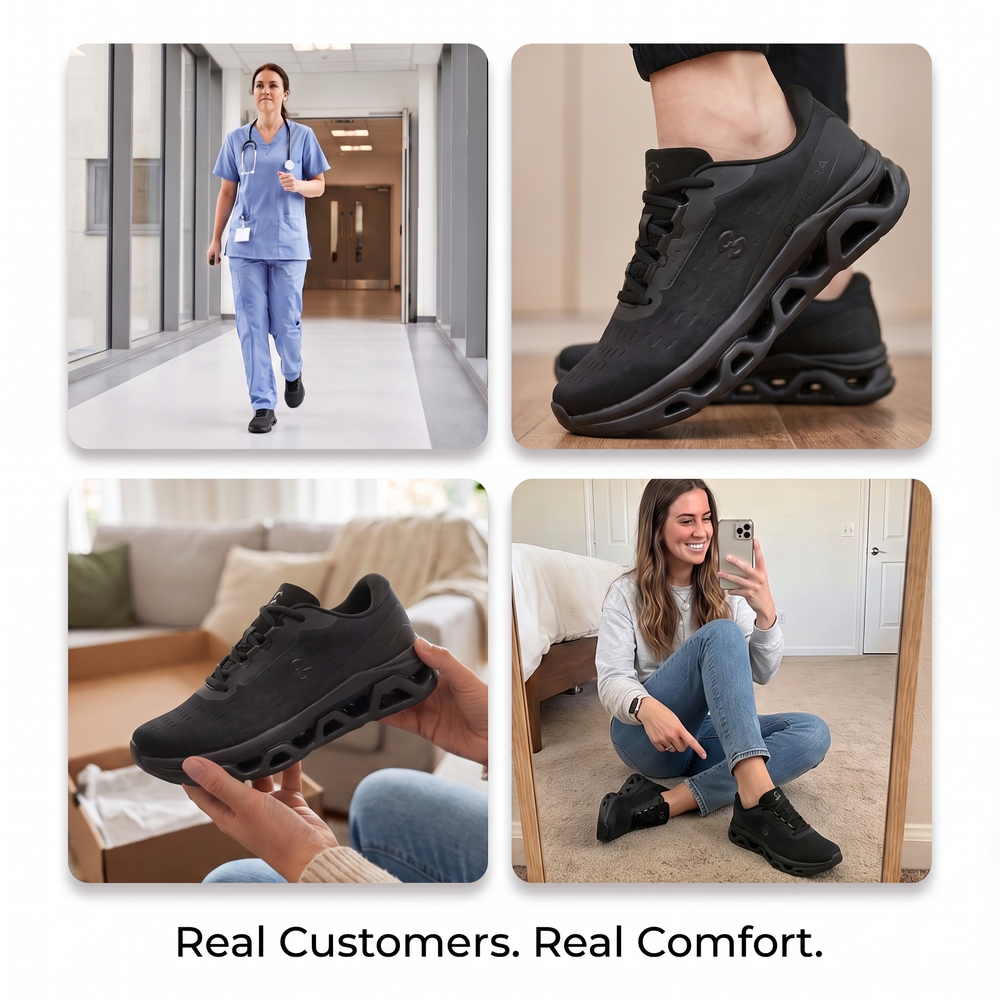Orthora™ Fly — 12-Hour Shift Shoes for All-Day Foot, Knee & Back Pain Relief (BOGO)