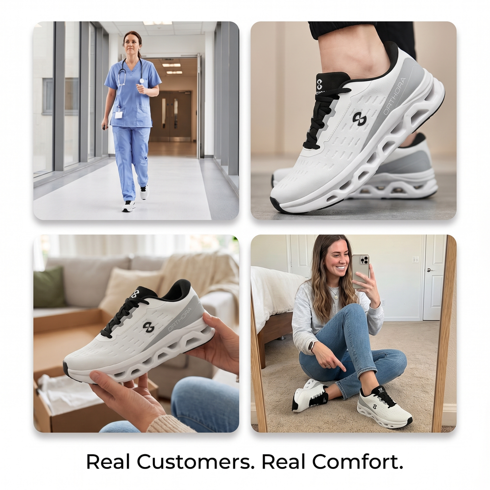Orthora™ Fly — 12-Hour Shift Shoes for All-Day Foot, Knee & Back Pain Relief