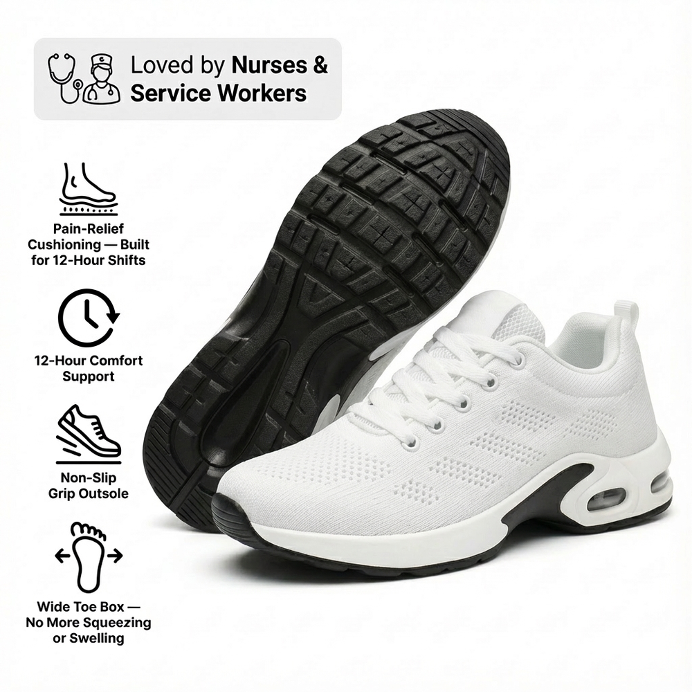 Orthora™ Pro – 12-Hour Shift Shoes for All-Day Foot, Knee & Back Pain Relief (BOGO)