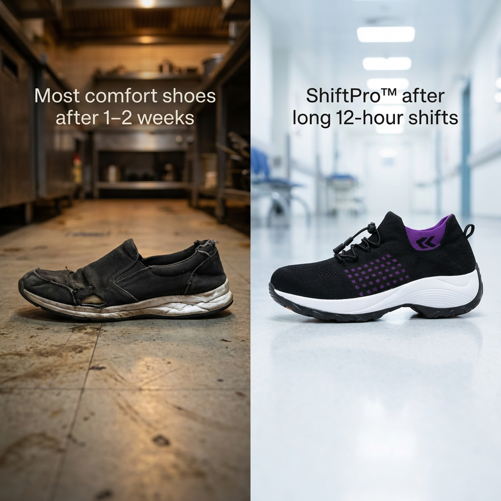 ShiftPro™ – 12-Hour Comfort Shoes for Heel & Plantar Fasciitis Relief