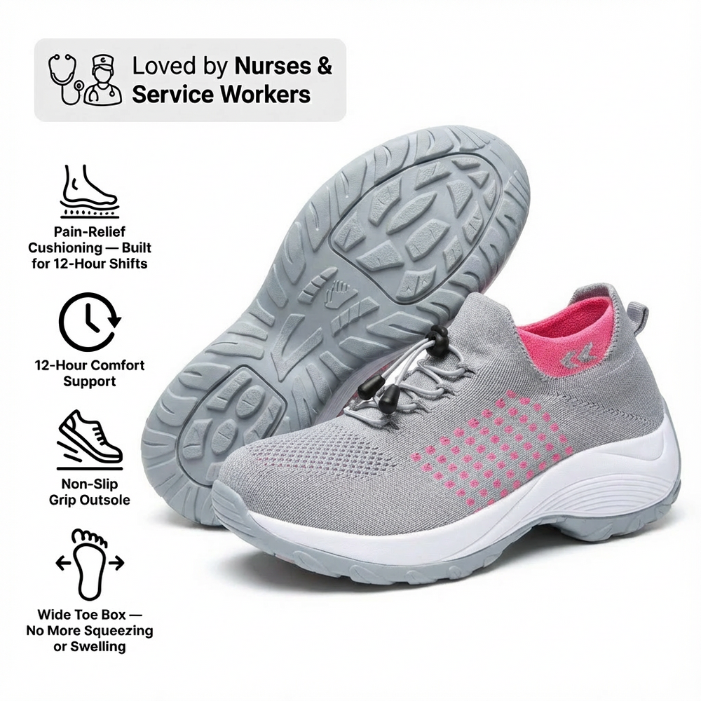 ShiftPro™ – 12-Hour Comfort Shoes for Heel & Plantar Fasciitis Relief (BOGO)